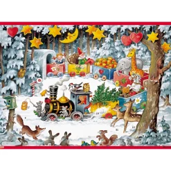 Adventsdeko & Kalender-Adventskalender "Tierweihnacht"