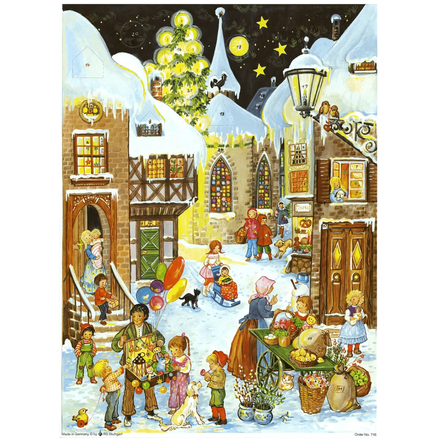 Adventsdeko & Kalender-Adventskalender "Weihnachtsmarkt"