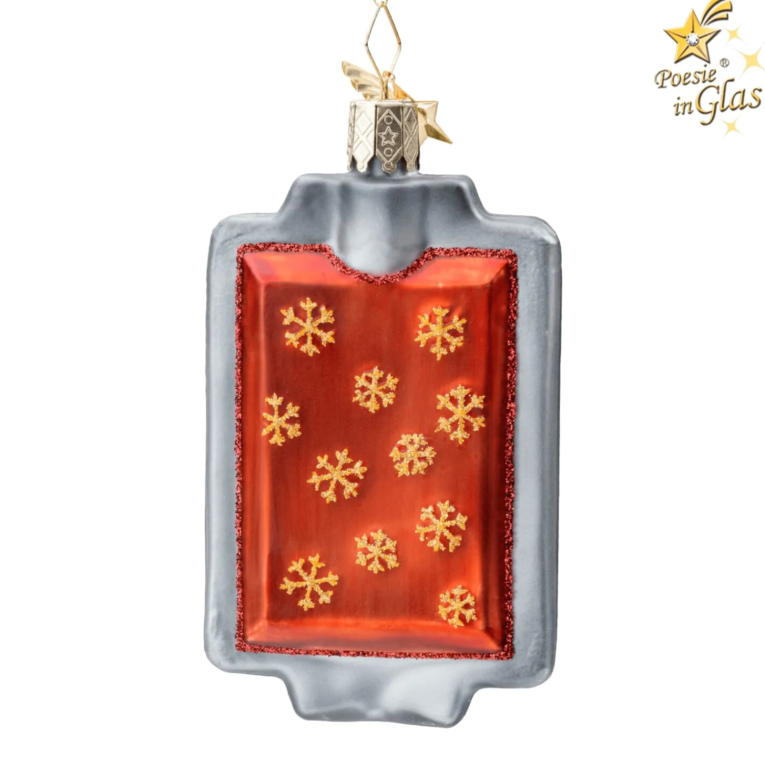 Poesie in Glas Weihnachtskugeln Aus Glas-Backblech mit Plätzchen