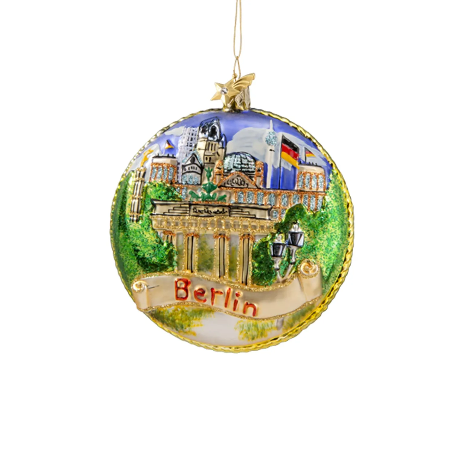 Poesie in Glas Deutschland Motive|Weihnachtskugeln Aus Glas-Baumbehang Medaillon Berlin