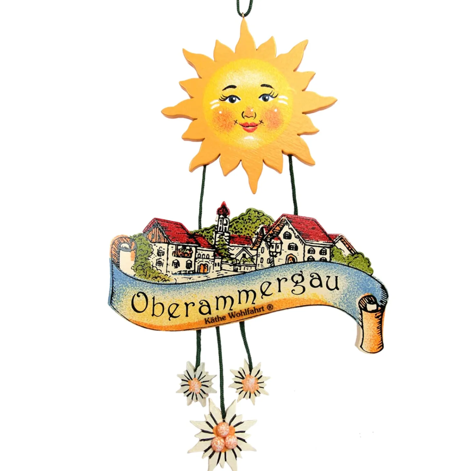Käthes Original Bayern Motive|Christbaumschmuck Holz-Baumbehang "Oberammergau"