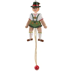 Käthes Original Bayern Motive|Christbaumschmuck Holz-Bayerischer Bub, beweglich