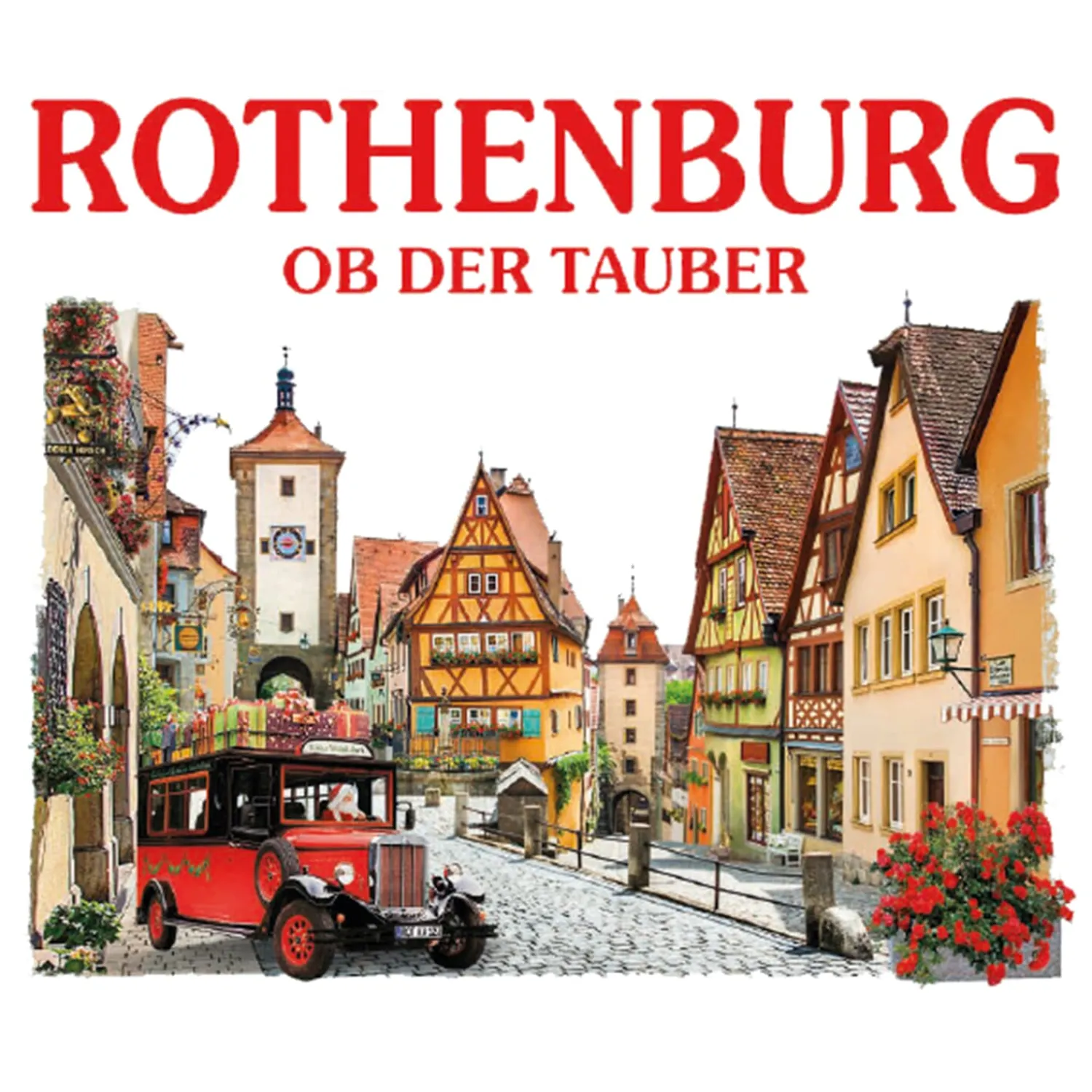 Bierkrüge|Rothenburg Motive-Bierglas "Silhouette Rothenburg", 0,5l