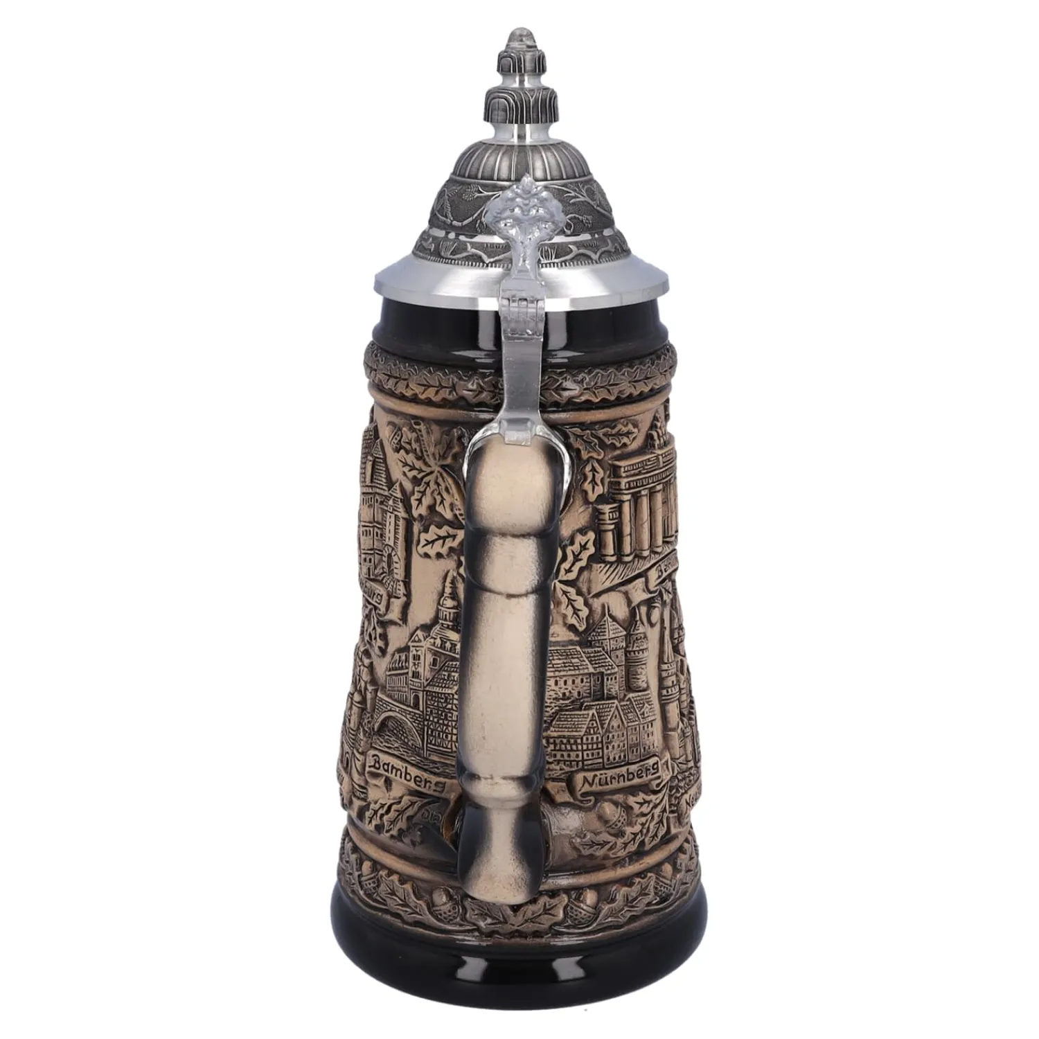 Deutschland Motive|Bierkrüge-Bierkrug mit Zinndeckel "Deutschland", natur, 0,5l