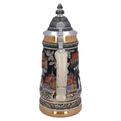 Bierkrüge|Deutschland Motive-Bierkrug mit Zinndeckel 