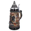 Bierkrüge|Deutschland Motive-Bierkrug mit Zinndeckel "Deutschland", bunt-natur, 0,5l