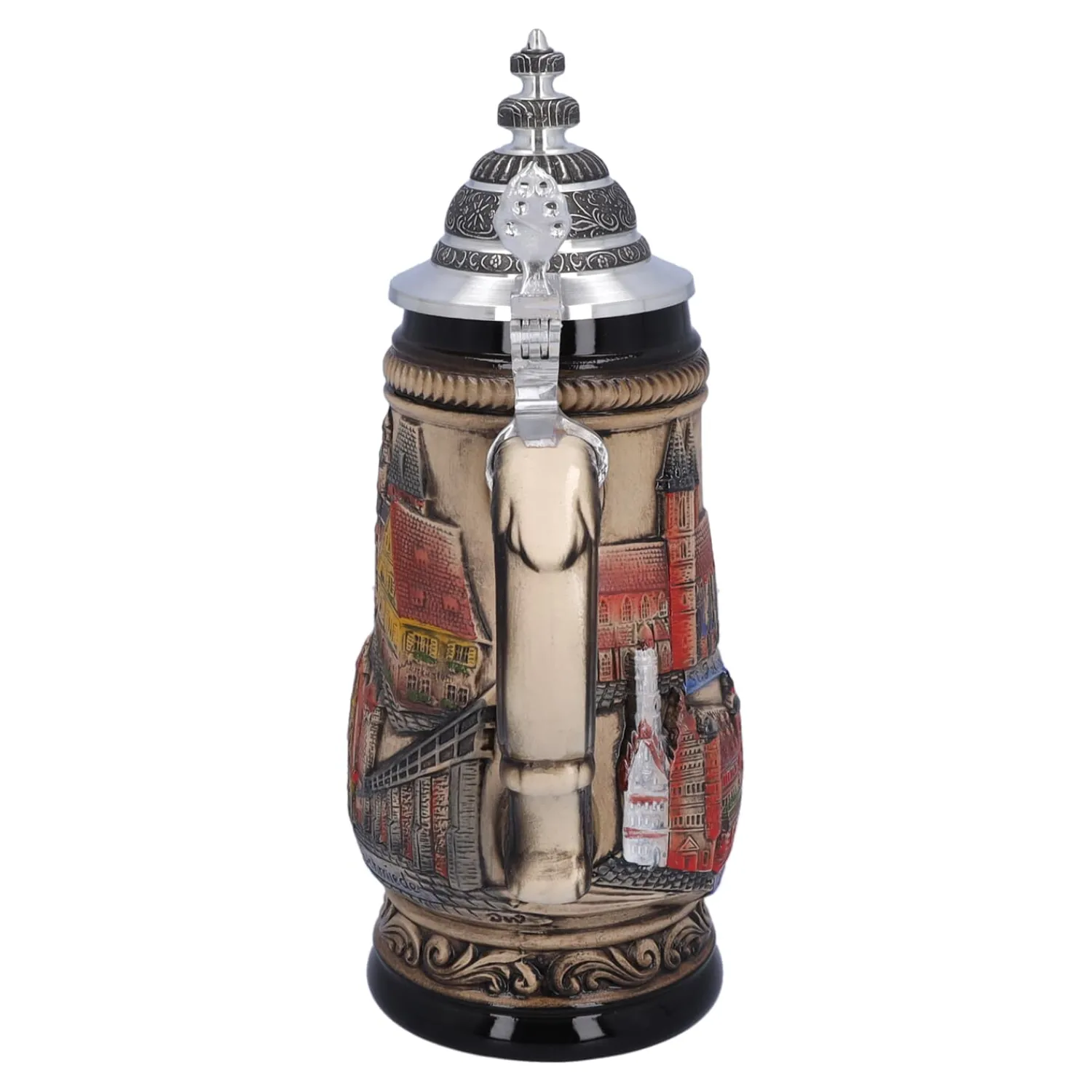 Bierkrüge|Rothenburg Motive-Bierkrug mit Zinndeckel "Rothenburg", natur, 0,5l