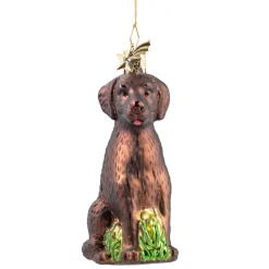 Poesie in Glas Weihnachtskugeln Aus Glas-Brauner Labrador