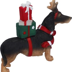 Standfiguren-Dackel mit Geschenken, Standfigur