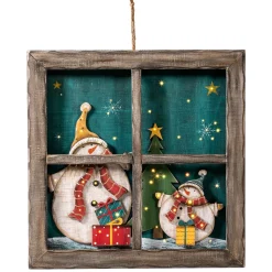 Weihnachtsdeko Holz|Hängedeko-Deko-Fenster "Weihnachtsabend"