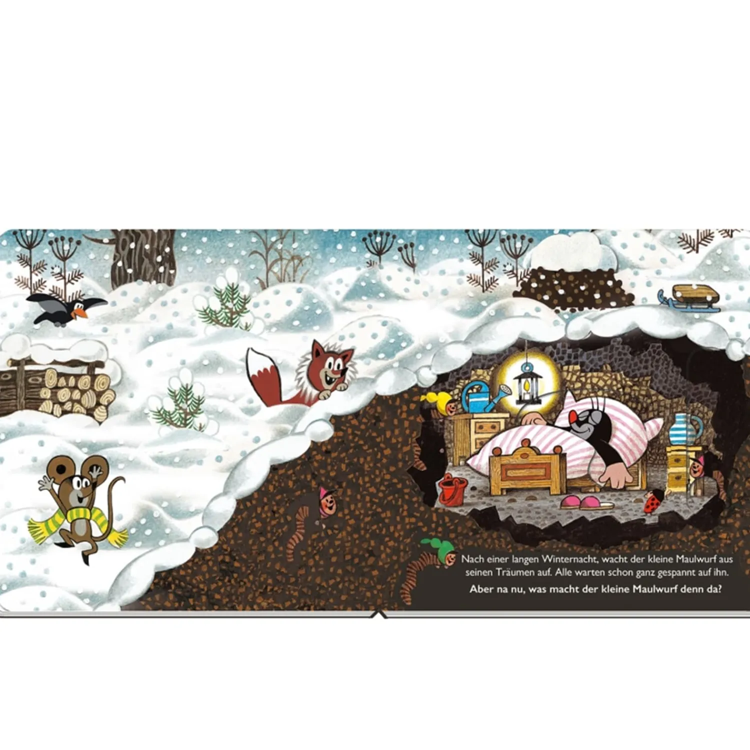 Trötsch Verlag Spielzeug|Der Kleine Maulwurf „Krtek”-Der kleine Maulwurf Winterspielbuch