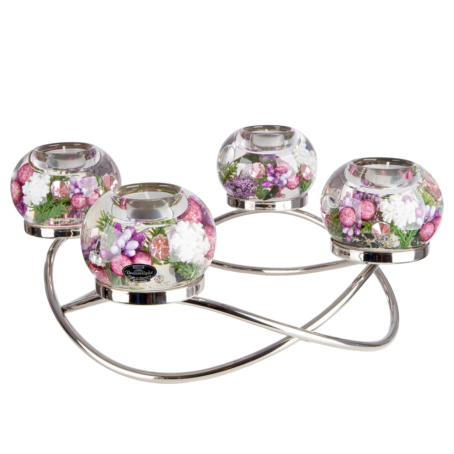 Kerzen & Teelichthalter-Dreamlight "Purple Snow" - Kerzenhalter Ronda Smart