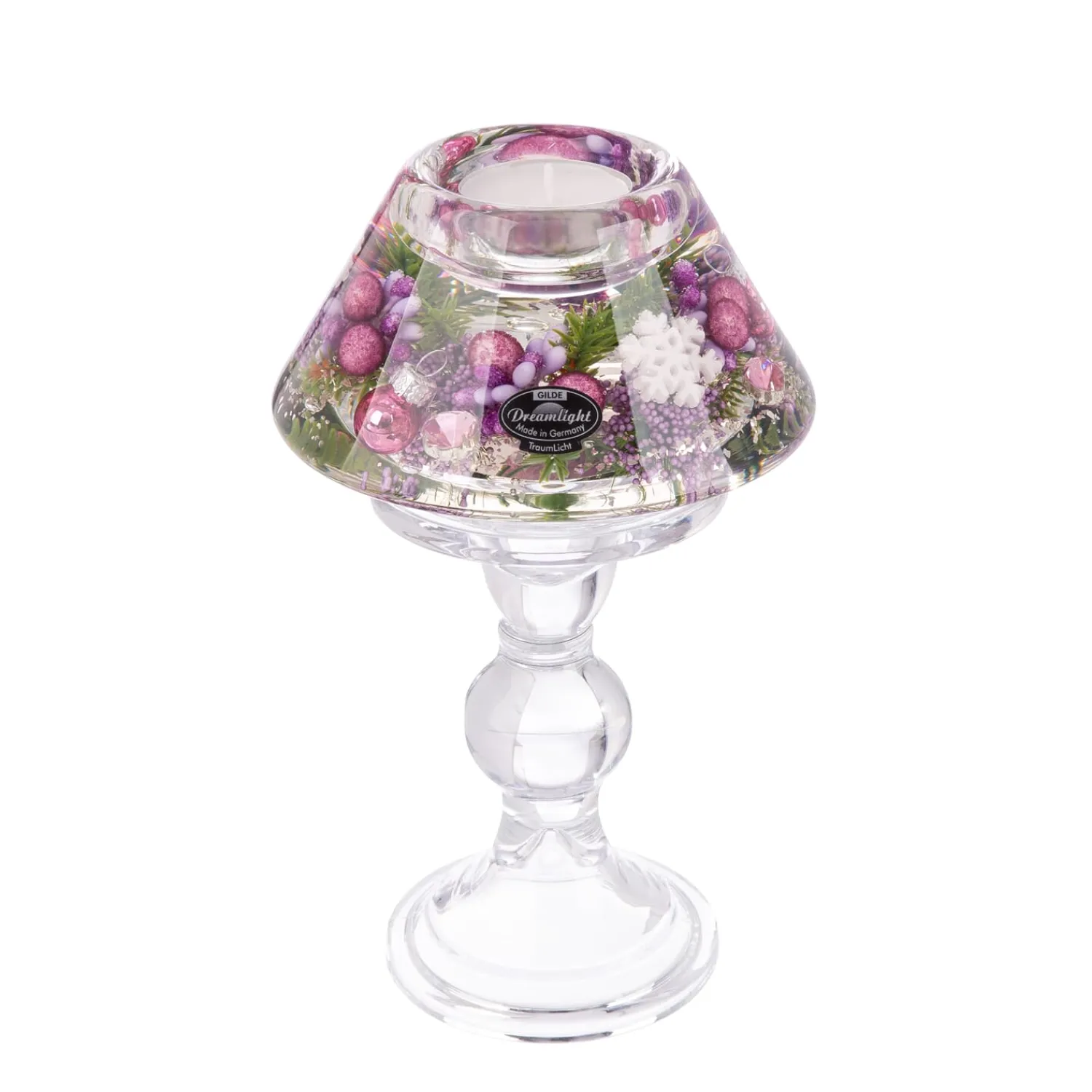 Kerzen & Teelichthalter-Dreamlight "Purple Snow", Kerzenhalter Lampe Memphis