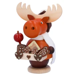 Christian ULBRICHT Räuchermänner-Elch als Lebkuchenverkäufer, Räuchermännchen