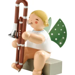 WENDT & KÜHN Wendt & Kühn Kollektion-Engel mit Kontrafagott, sitzend