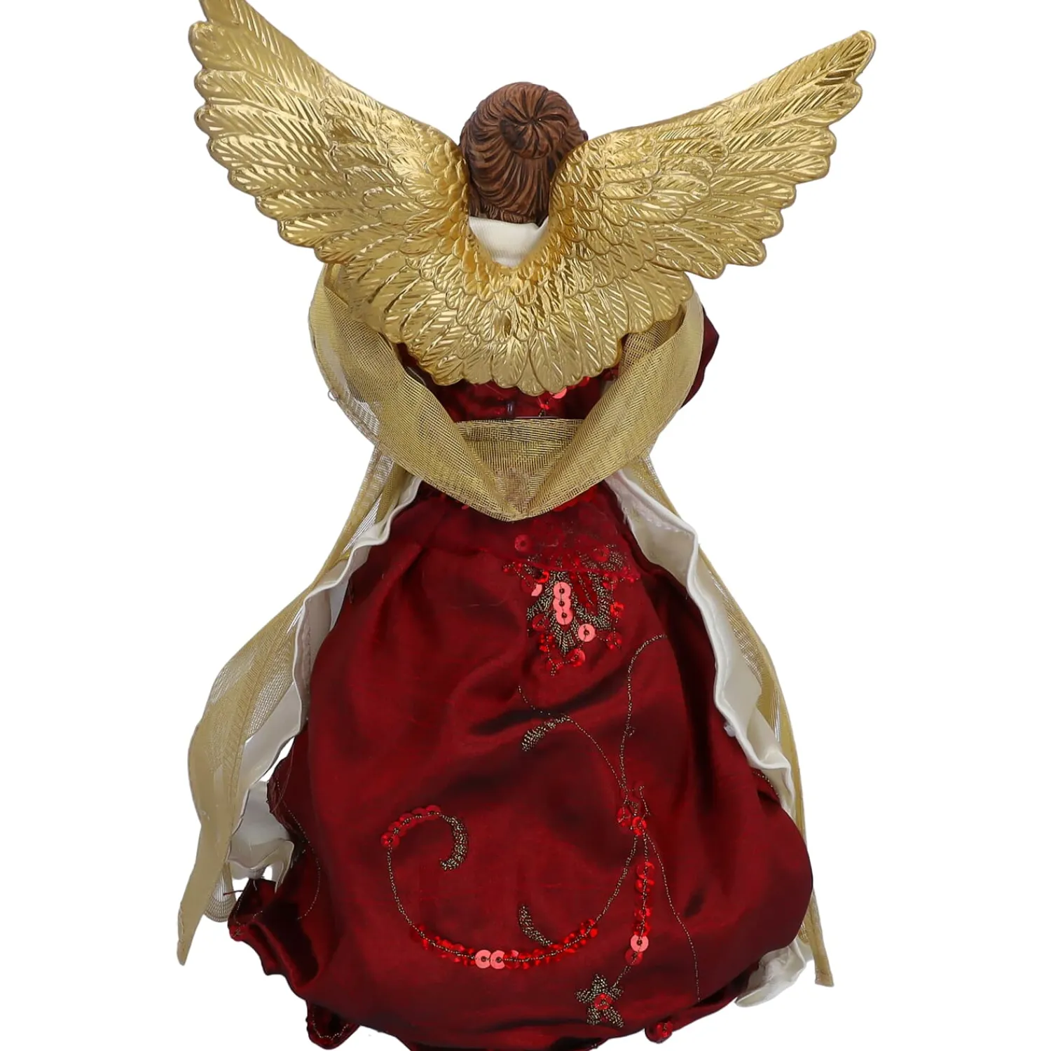 Standfiguren-Engel, rot/goldfarben, Standfigur