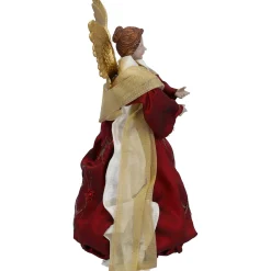 Standfiguren-Engel, rot/goldfarben, Standfigur