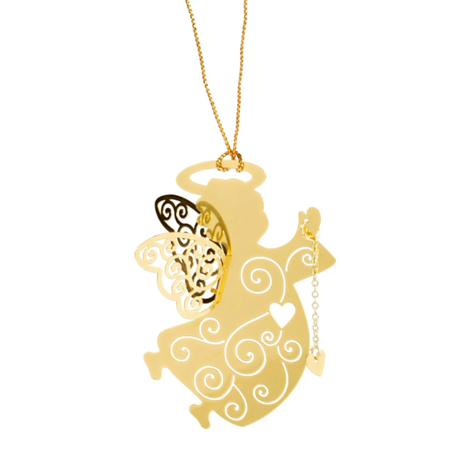 Weihnachtsbaumanhänger|Baumschmuck Aus Messing-Engel, vergoldet