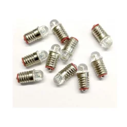 Hubrig Volkskunst Hubrig Miniaturen|Zubehör & Ersatzteile-10er Set LED Lämpchen E5,5/ 3,5-4,5V/ 0,04A
