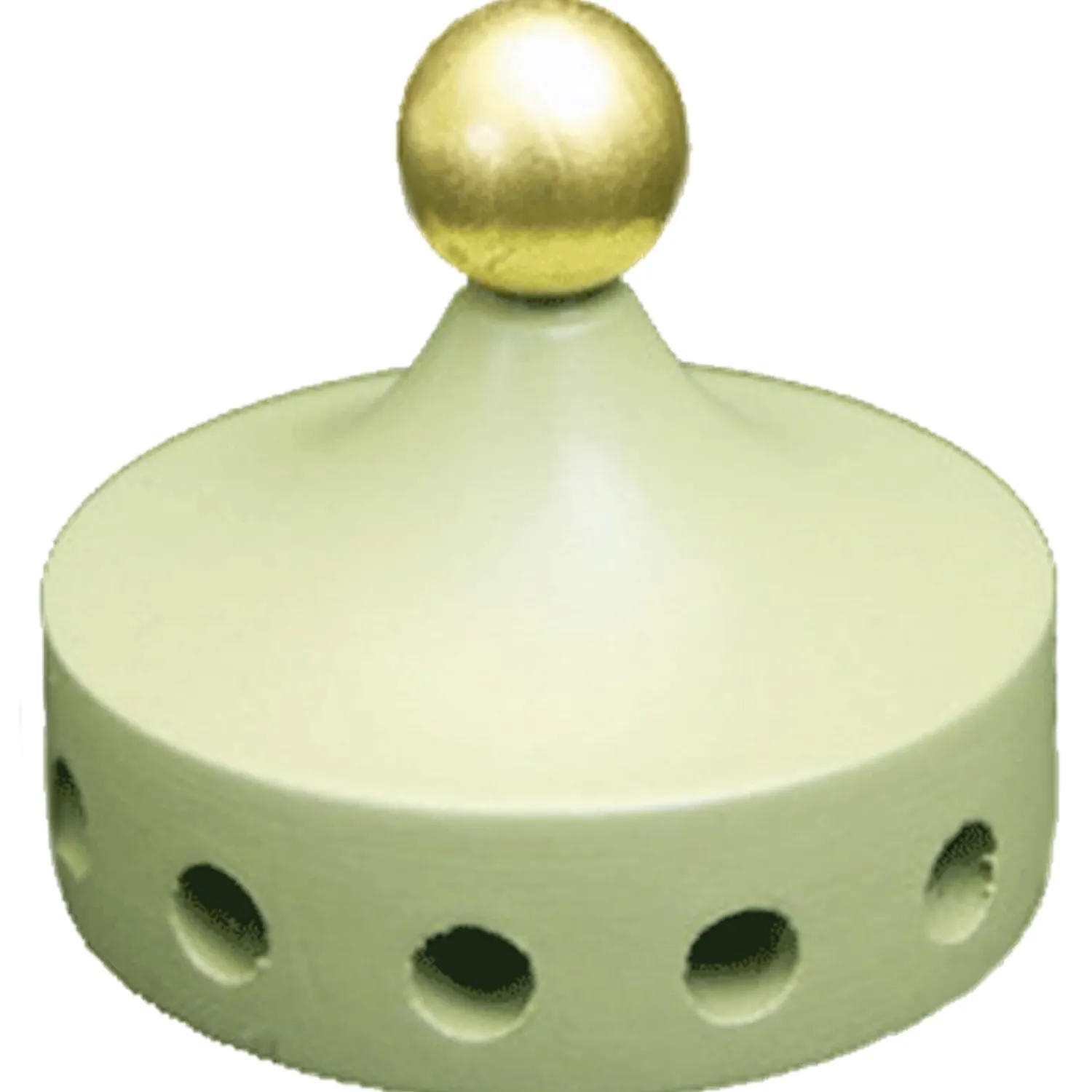 KWO Zubehör & Ersatzteile-Flügelnabe aus Holz für Pyramiden, lackiert, lindgrün