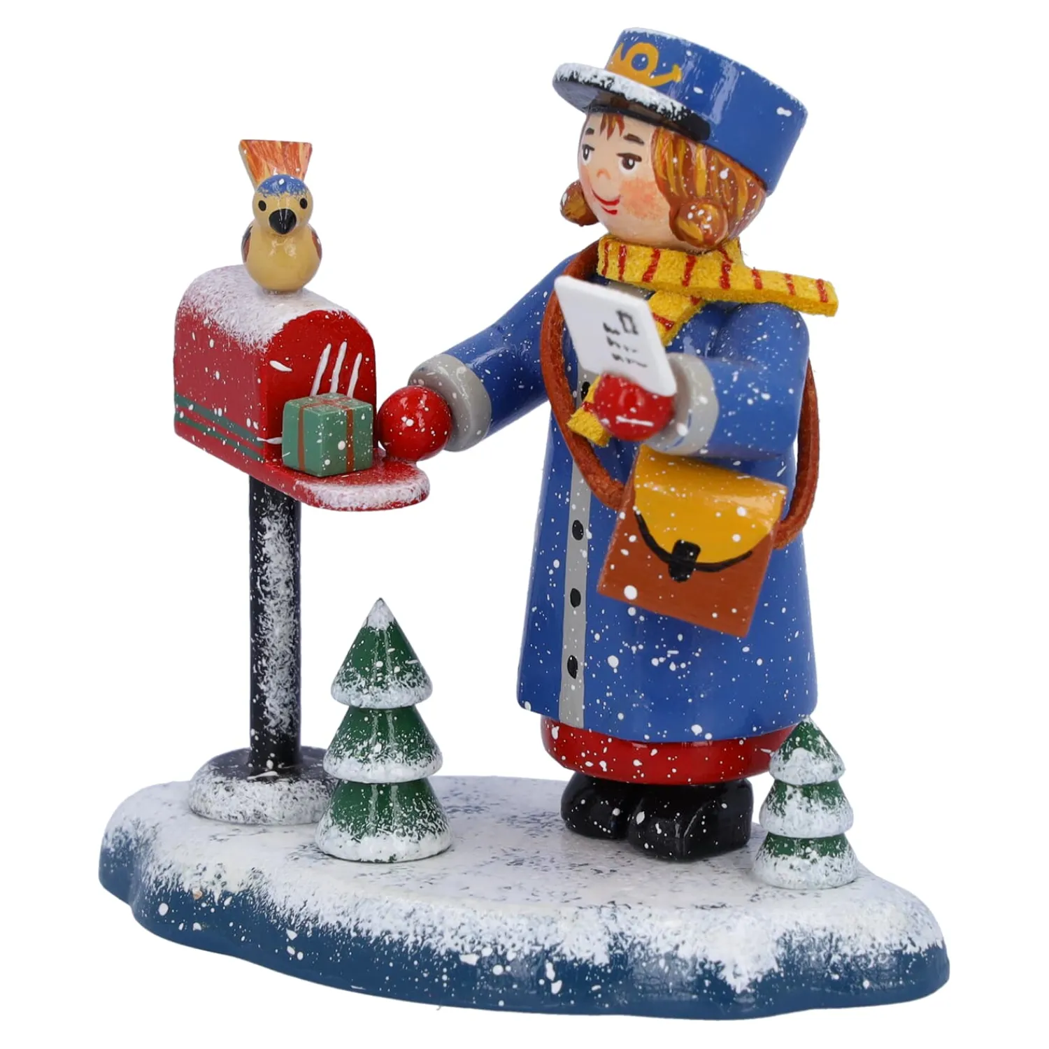 Käthes Original Käthes Original Figuren|Weihnachtsdeko Holz-Frau Postbotin
