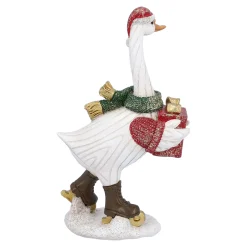 Standfiguren-Gans auf Schlittschuhen