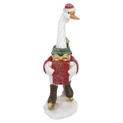 Standfiguren-Gans auf Schlittschuhen