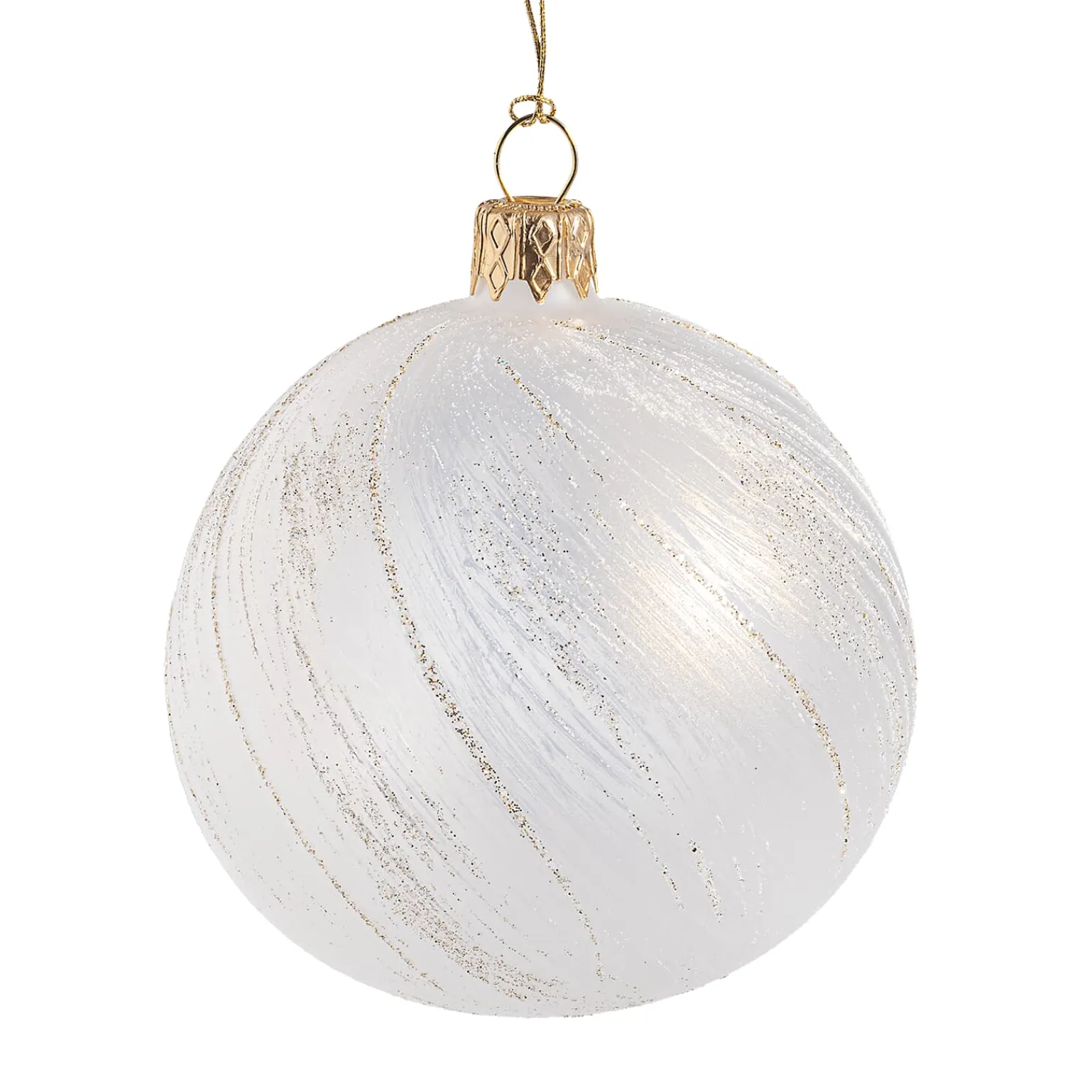 Weihnachtskugeln-Glaskugel klar, champagner, 8 cm