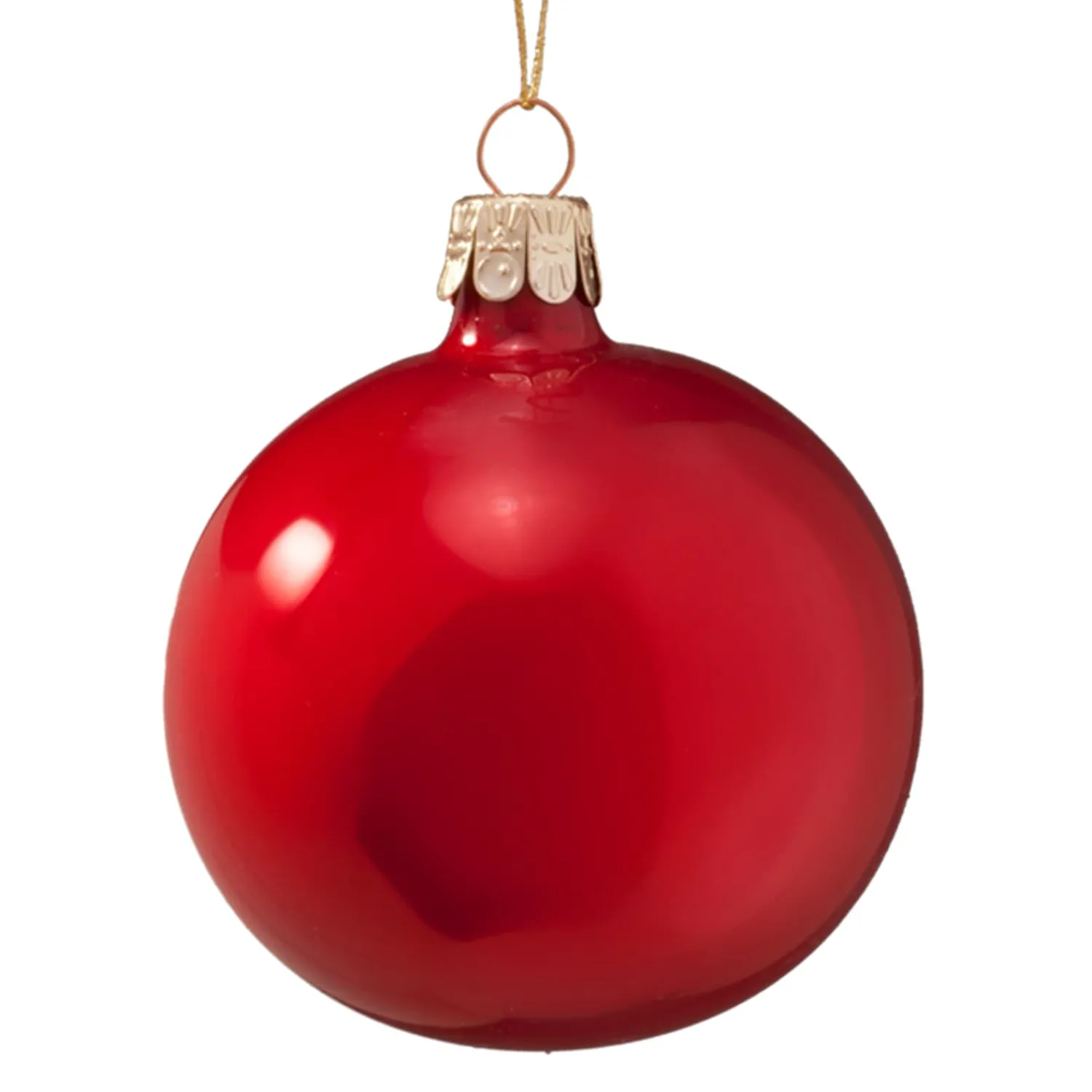 Weihnachtskugeln|Weihnachtskugeln Aus Glas-Glaskugel Opal rot, 7 cm