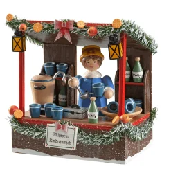 Käthes Original Käthes Original Figuren|Weihnachtsdeko Holz-Glühweinstand mit Händler