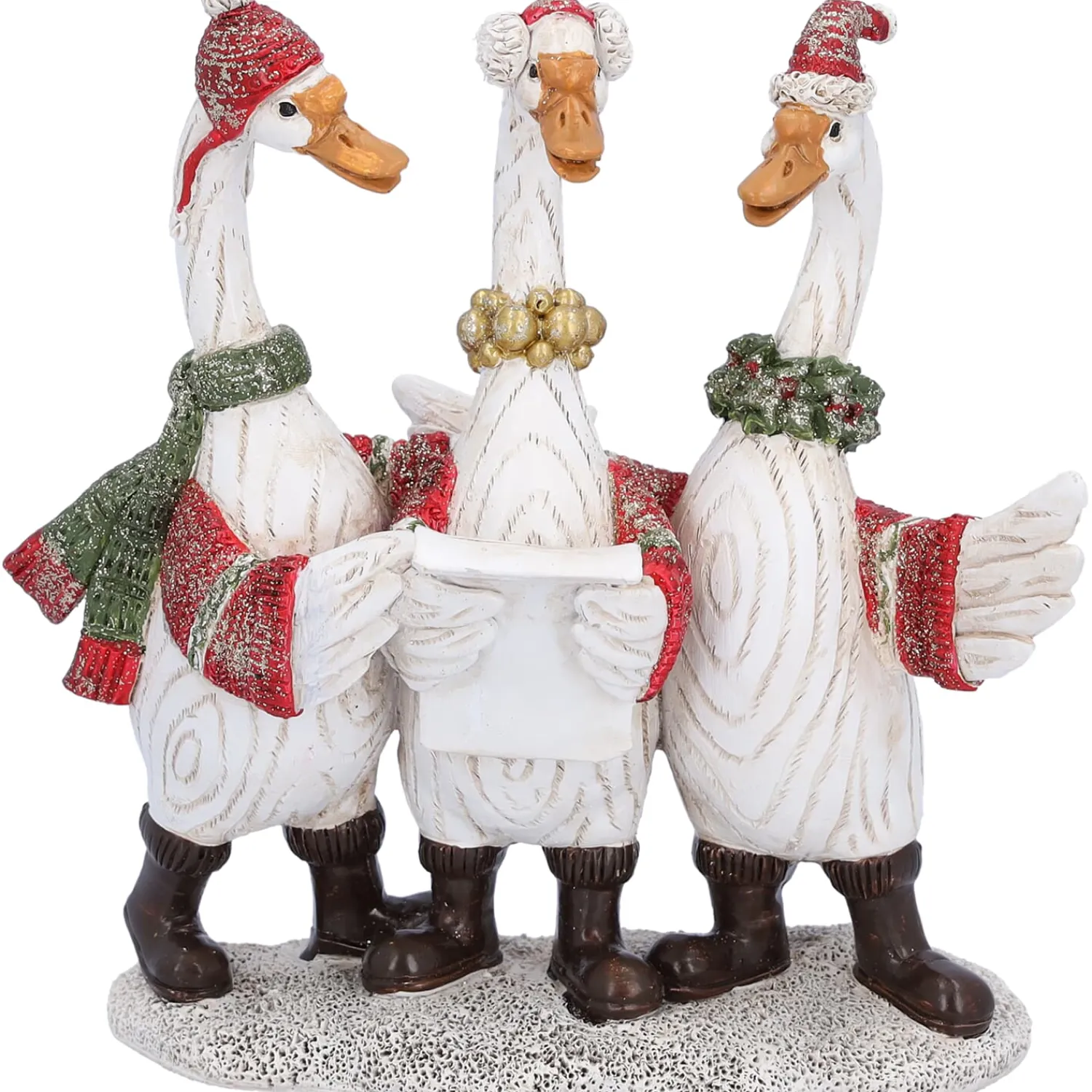 Außergewöhnliche Weihnachtsdeko|Standfiguren-Gänse-Chor