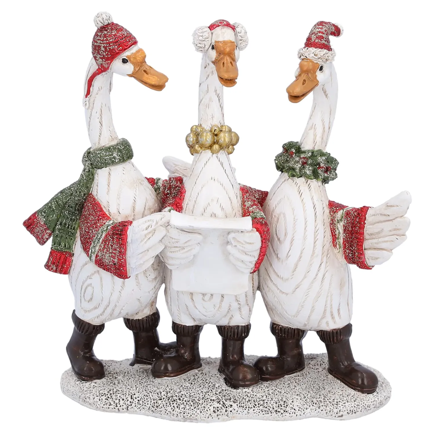 Außergewöhnliche Weihnachtsdeko|Standfiguren-Gänse-Chor