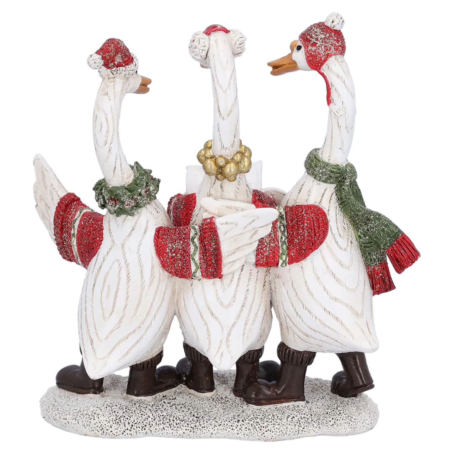 Außergewöhnliche Weihnachtsdeko|Standfiguren-Gänse-Chor