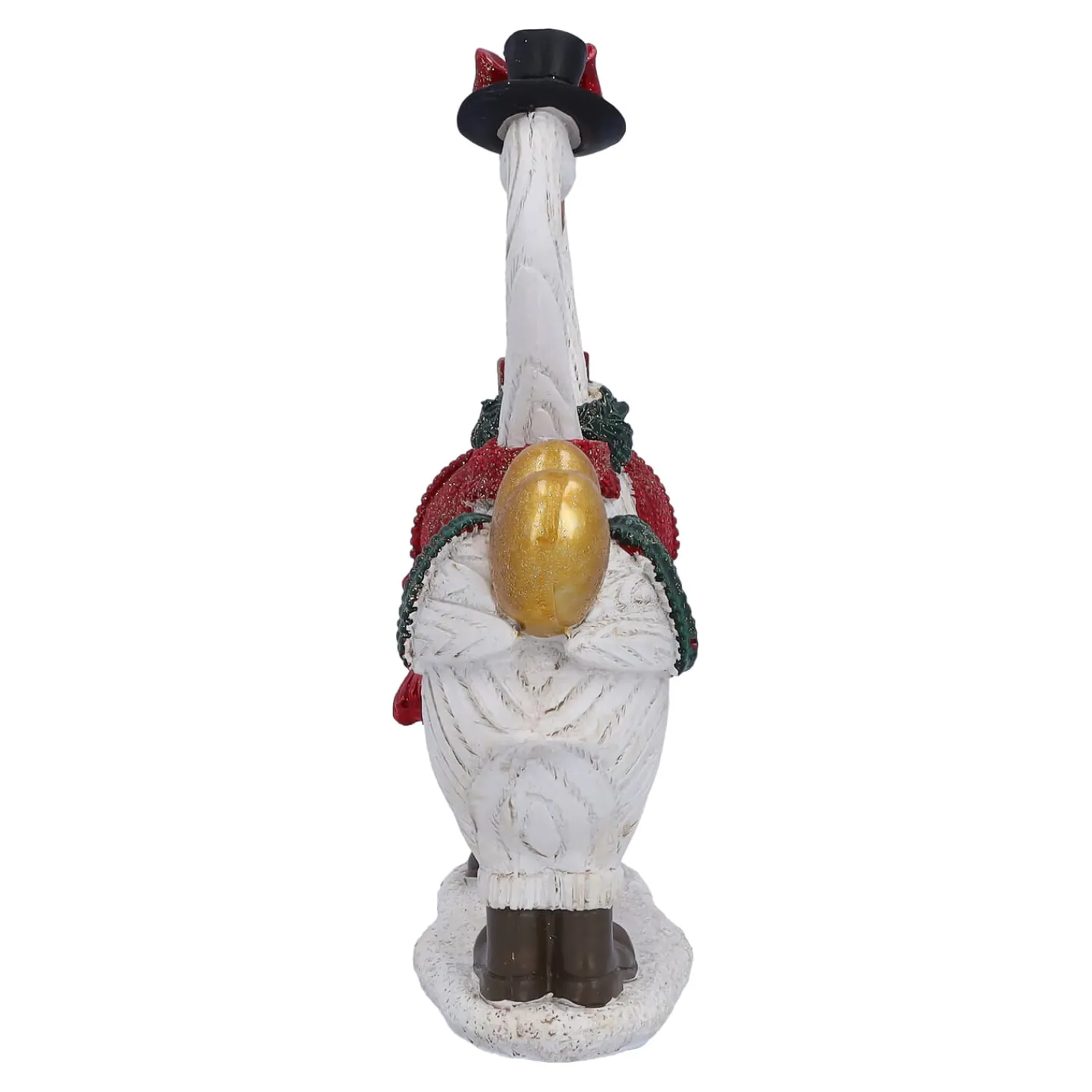 Standfiguren-Gänsepaar mit Geschenk und Herz