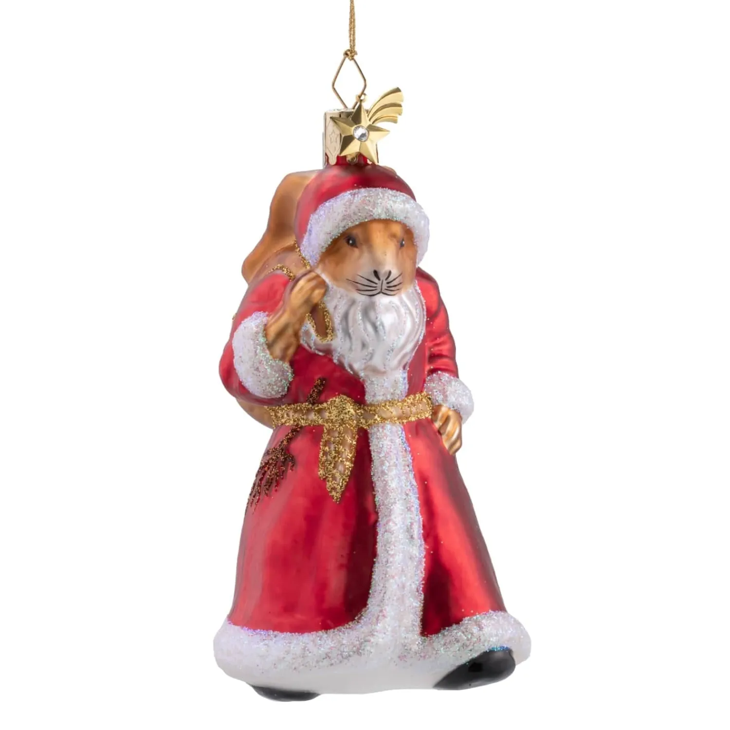 Poesie in Glas Die Häschenschule|Weihnachtskugeln Aus Glas-Hasenweihnachtsmann