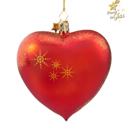 Poesie in Glas Weihnachtskugeln Aus Glas-Herz "Greetings from York"