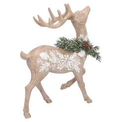 Standfiguren-Hirsch mit Waldmuster stehend