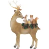 Standfiguren-Hirsch mit Waldtieren