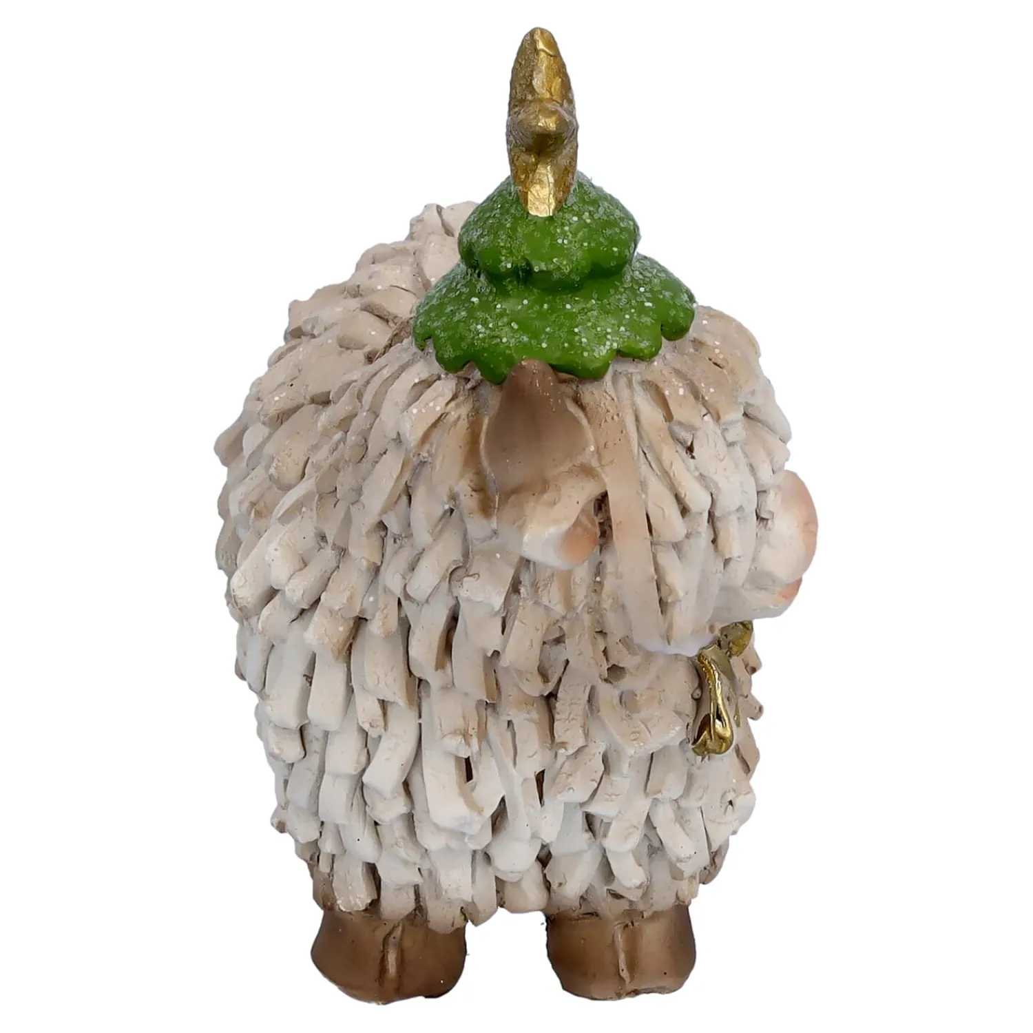 Standfiguren-Hochlandrind mit grüner Mütze, Standfigur