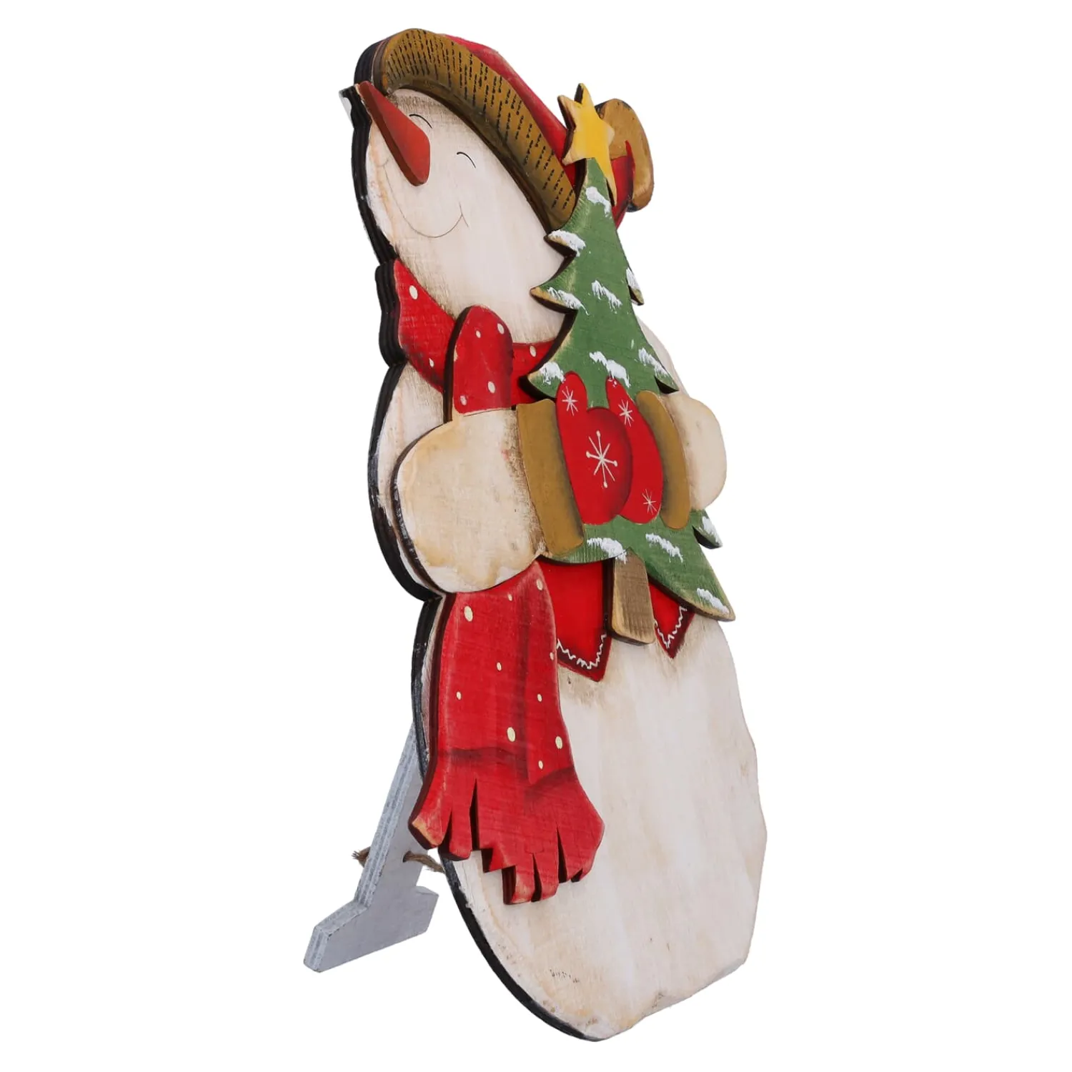 Standfiguren-Holzaufsteller "Schneemanns Lieblingsbäumchen"