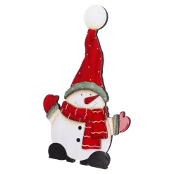 Standfiguren-Holzaufsteller Schneemann