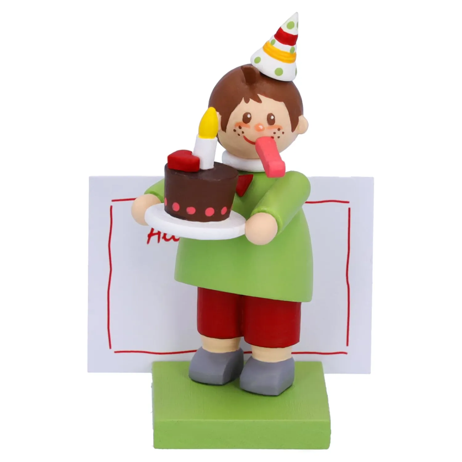 Käthes Original Käthes Original Figuren-Junge mit Torte "Herzlichen Glückwunsch"