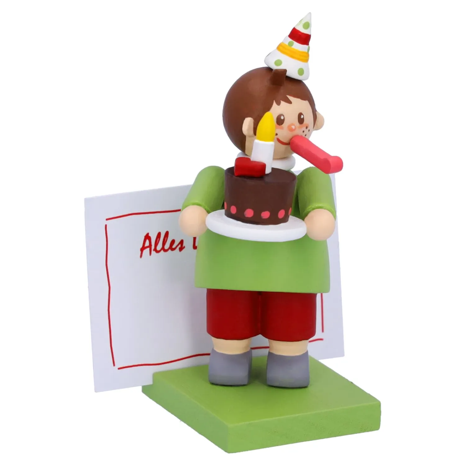 Käthes Original Käthes Original Figuren-Junge mit Torte "Herzlichen Glückwunsch"