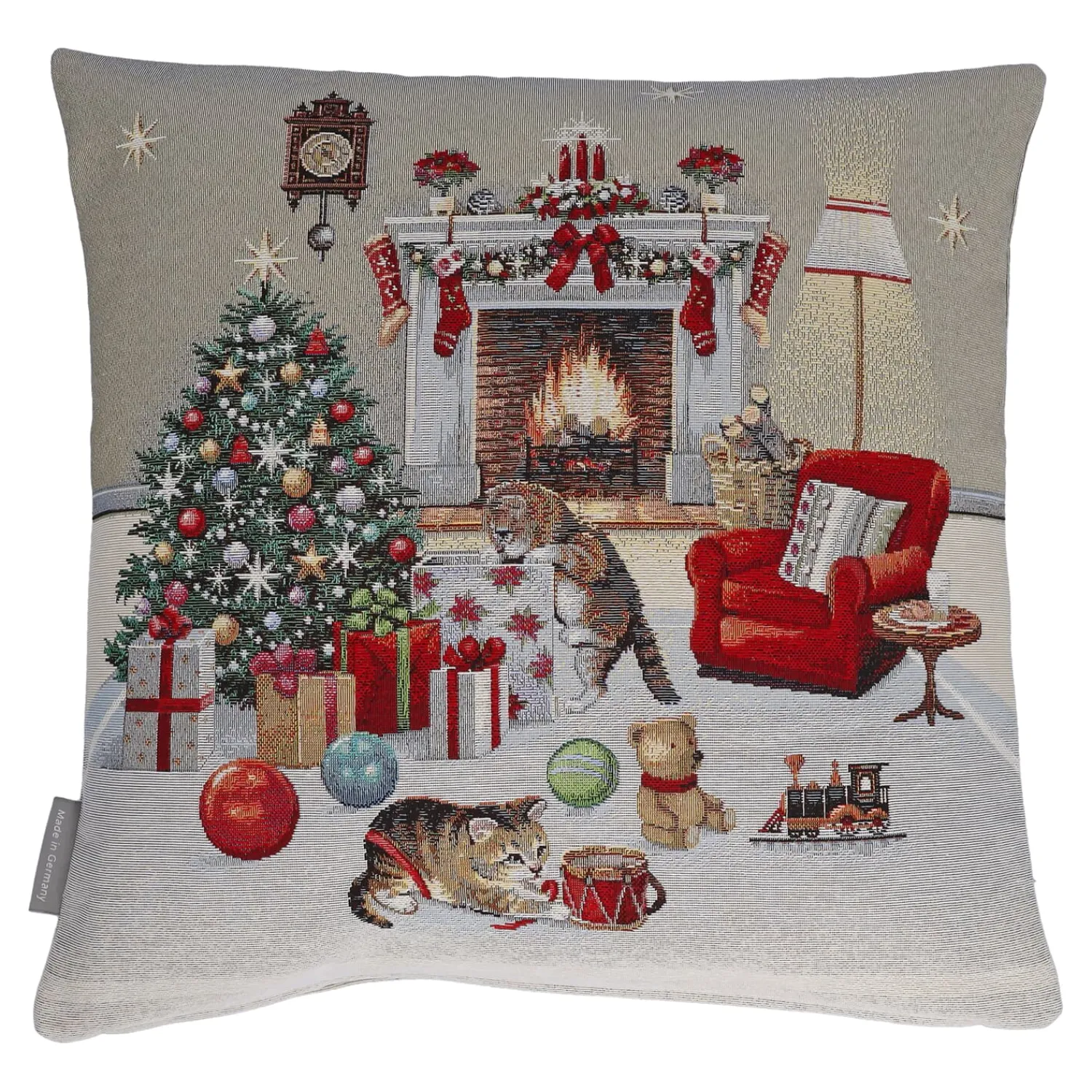 Sandner Wohndeko-Kissenhülle "Katzenweihnacht"