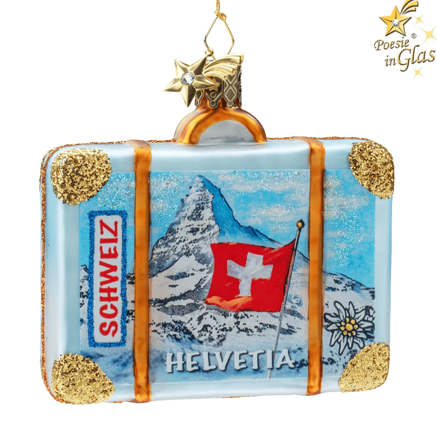 Poesie in Glas Weihnachtskugeln Aus Glas-Koffer Zürich