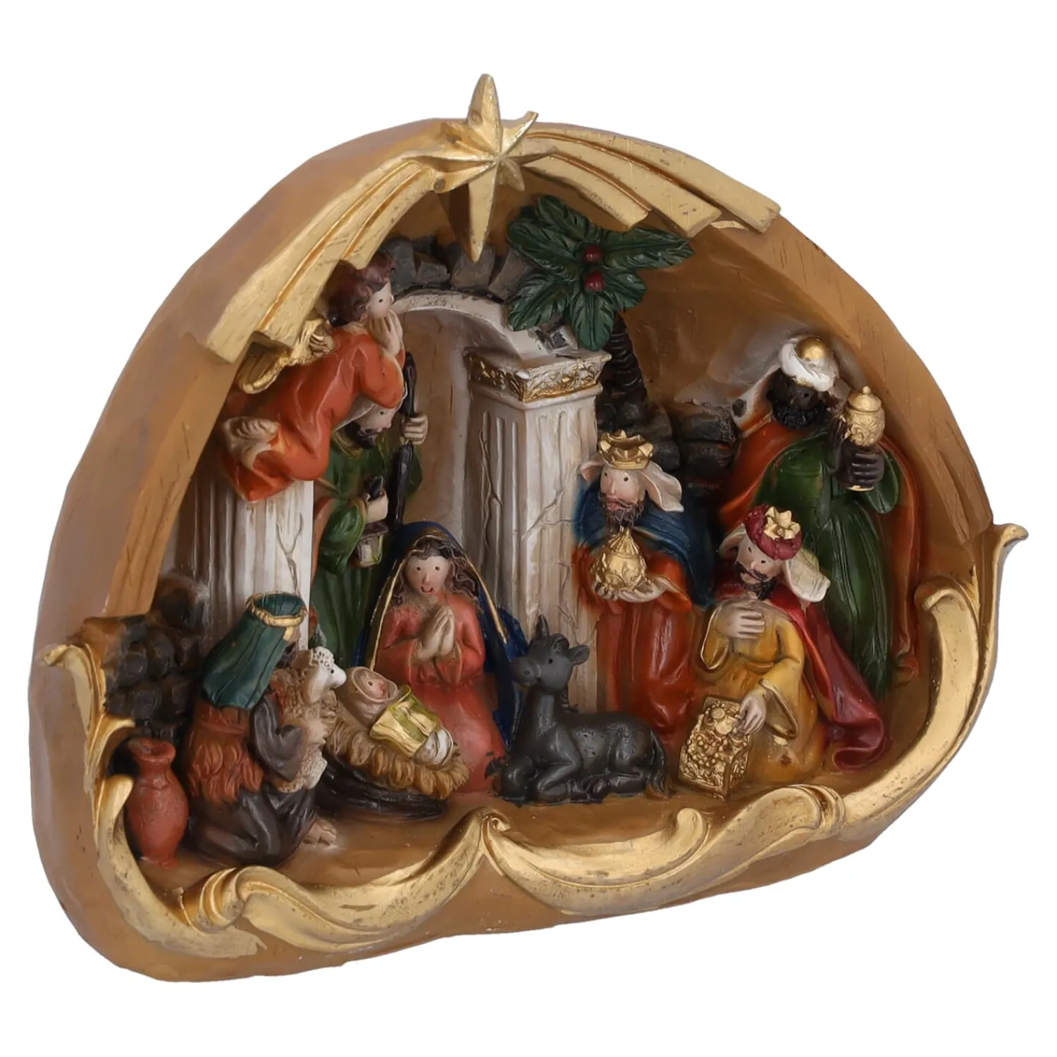 Krippen Und Krippenfiguren-Krippenszene "Anbetung der Könige"