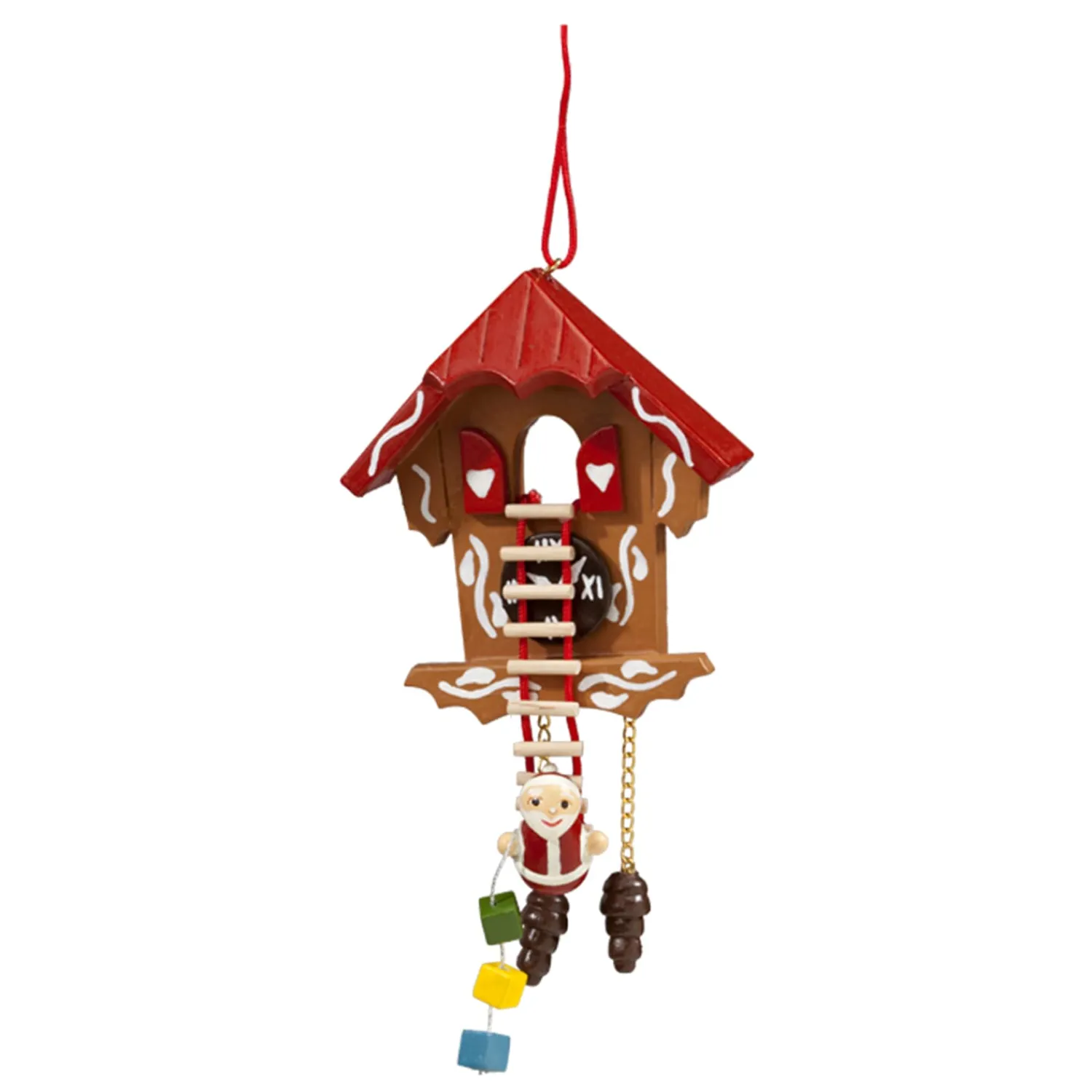Käthes Original Christbaumschmuck Holz-Kuckucksuhr
