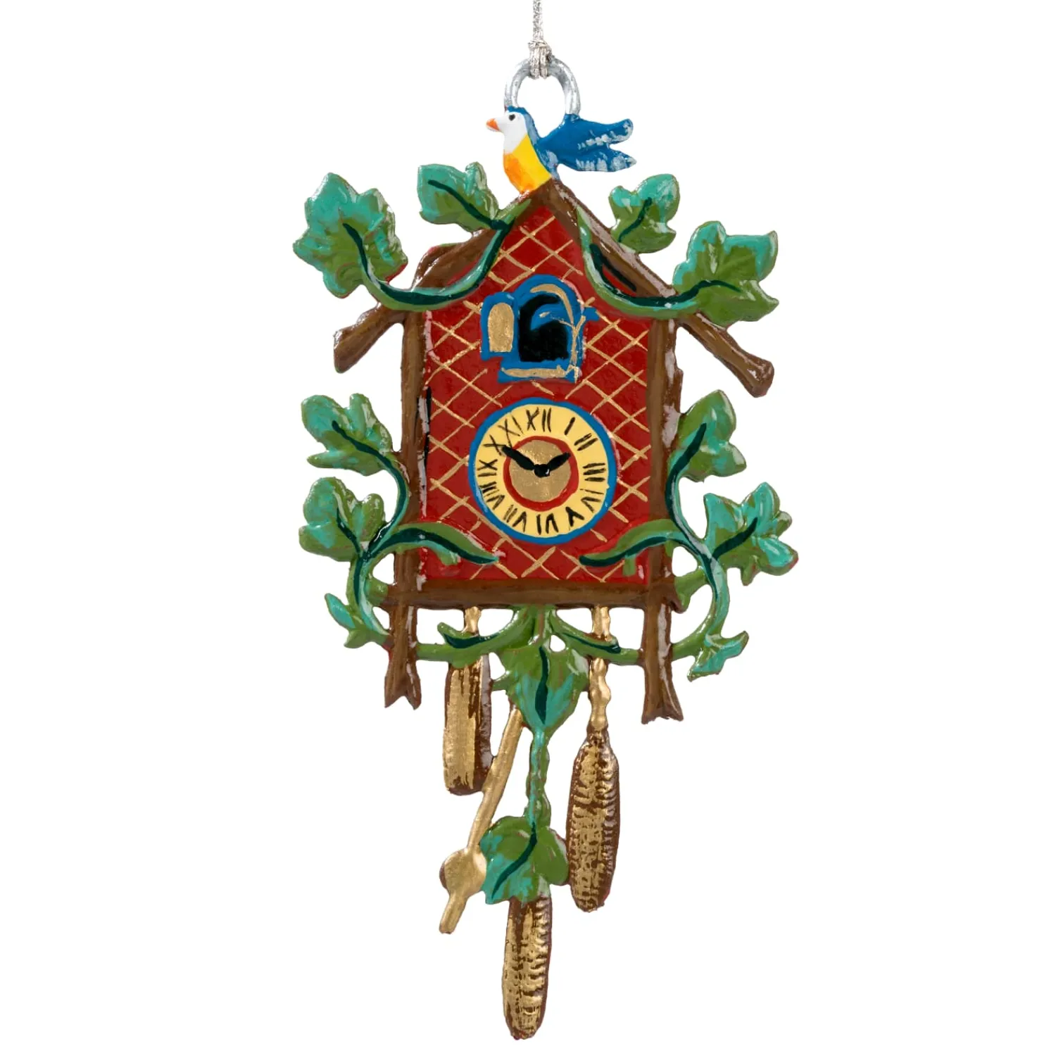 Käthes Original Deutschland Motive|Baumschmuck Aus Zinn-Kuckucksuhr