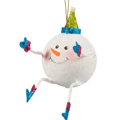 Baumschmuck Aus Metall-Kugel-Schneemann