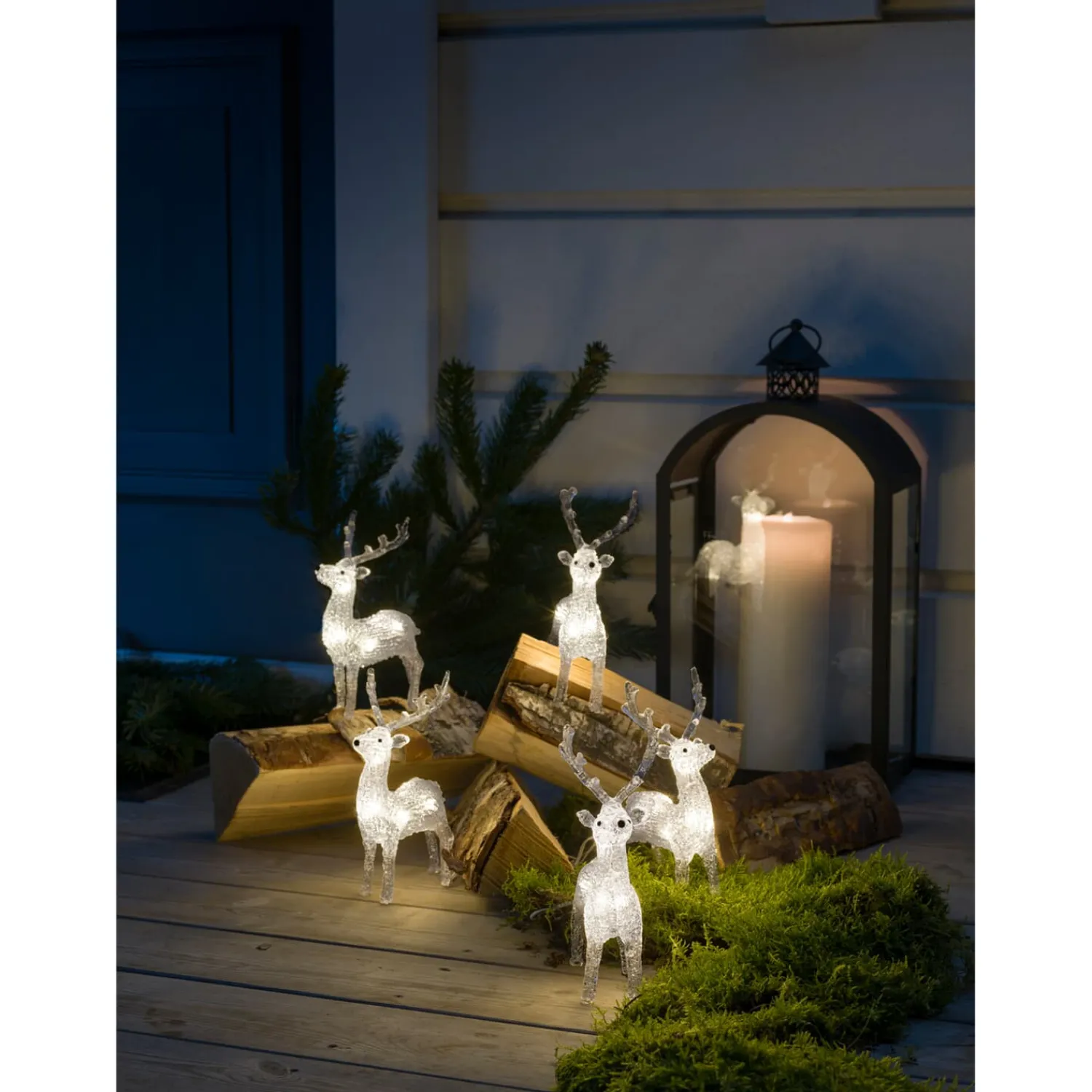 KONSTSMIDE Beleuchtung Außenbereich-LED Acryl Rentiere